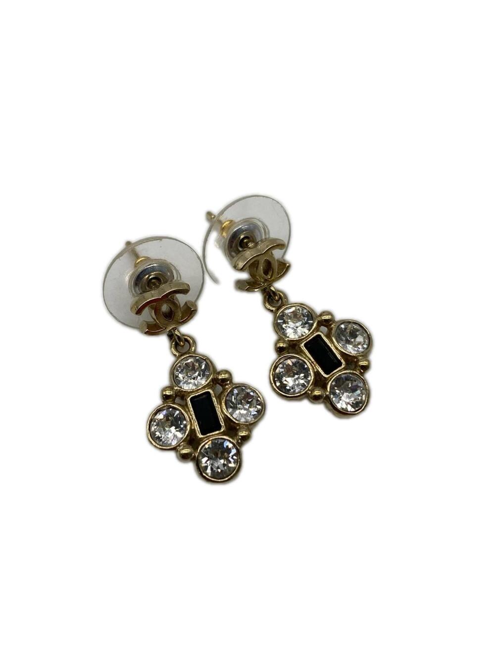 Chanel Cc Logo Earrings Gold-Tone Metal #357835C71B
